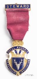 Знак RMBI 1951. STEWARD ROYAL MASONIC BENEVOLENT INST.  – Королевский Масонский Благотворительный институт