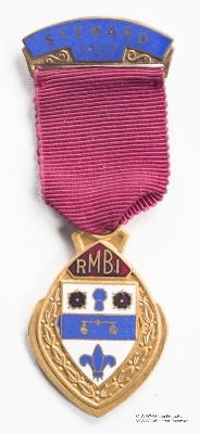Знак RMBI 1957. STEWARD ROYAL MASONIC BENEVOLENT INST.  – Королевский Масонский Благотворительный институт