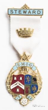 Знак RMIG 1964. STEWARD ROYAL MASONIC INSTITUTION FOR GIRLS – Королевский Масонский институт для девочек.