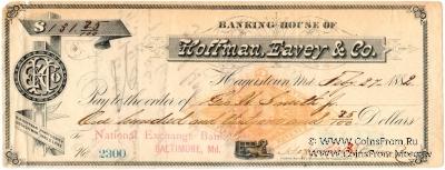 Банковский чек 1882 г.