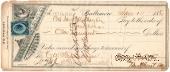 Банковский чек 1880 г.