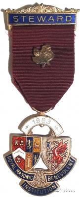 Знак RMBI 1983. STEWARD ROYAL MASONIC BENEVOLENT INST.  – Королевский Масонский Благотворительный институт