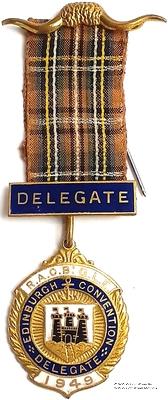 Знак Конвенция 1949 г. в  Эдинбурге (Шотландия). Делегату.