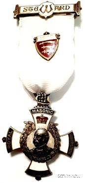 Знак RMIG 1929. STEWARD ROYAL MASONIC INSTITUTION FOR GIRLS – Королевский Масонский институт для девочек.