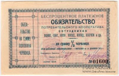 1/2 червонца 1923 г. (Москва)